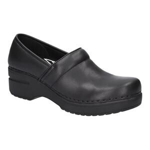 Easy Works by Easy Street Women's Lead Slip Resistant Clogs Black Size 8 1/2